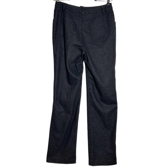 Hugo Buscati Collection Women's Wool Blend Straight Leg Pant in Black -Sz 8 Tall - Picture 2 of 5